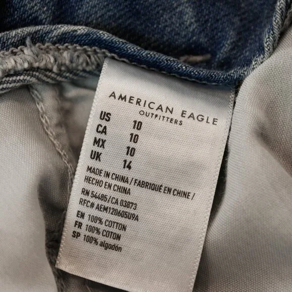 Under $20 Gem | 100% Cotton! American Eagle Paperbag Mom Denim Shorts - Picture 7 of 10